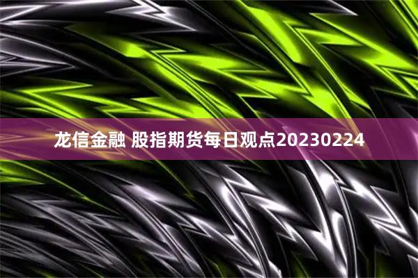 龙信金融 股指期货每日观点20230224