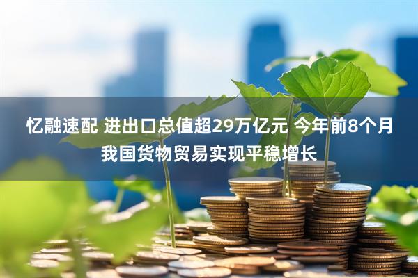 忆融速配 进出口总值超29万亿元 今年前8个月我国货物贸易实现平稳增长
